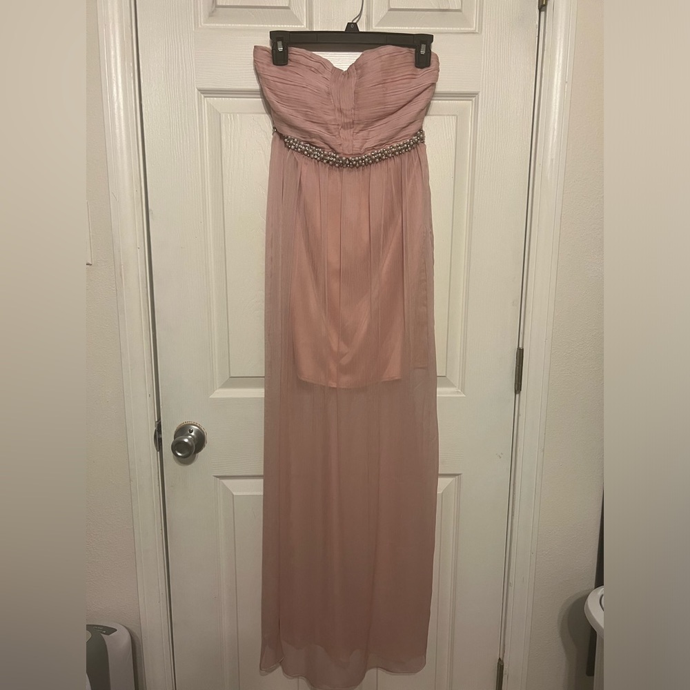 Pink Long Sheer Gown